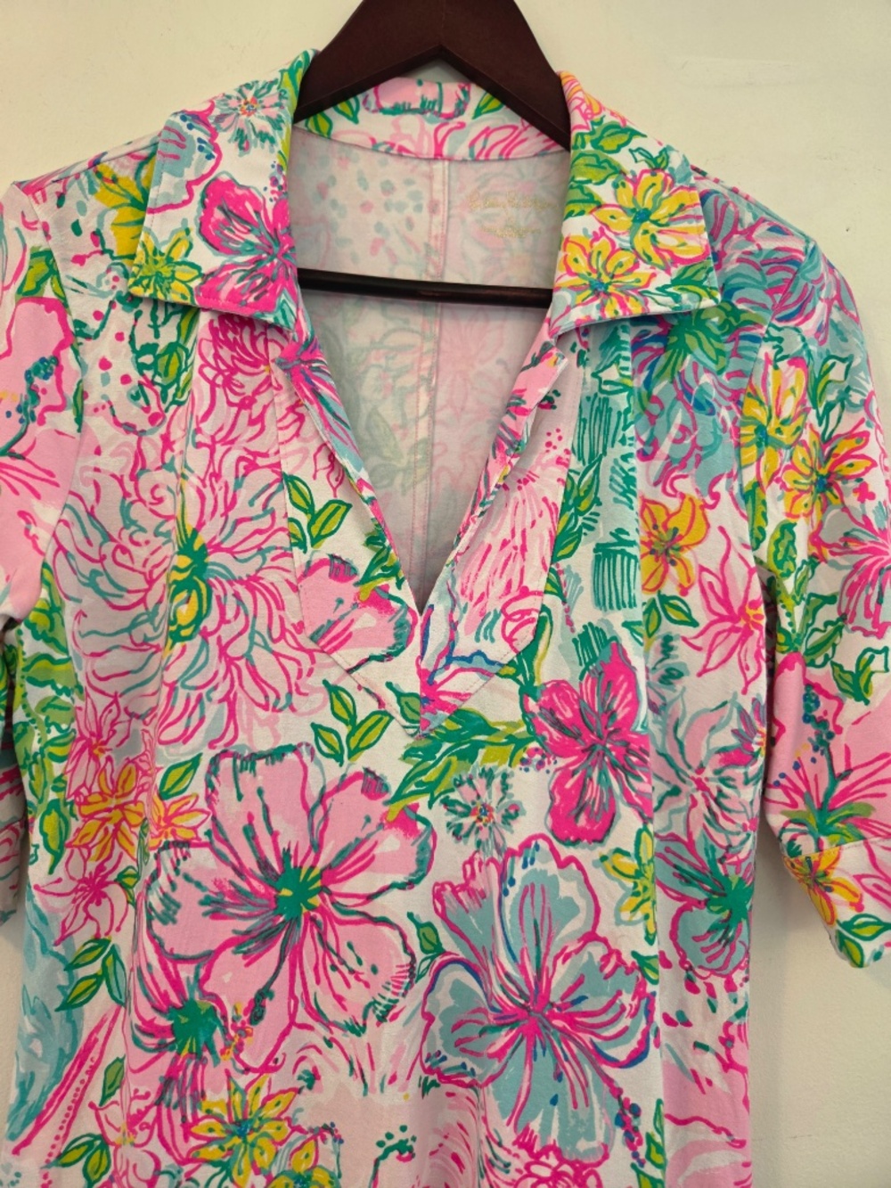 Lilly Pulitzer dress S collar short sleeves pocket coastal nautical luxury beach - Picture 5 of 9